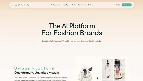 Uwear.ai screenshot