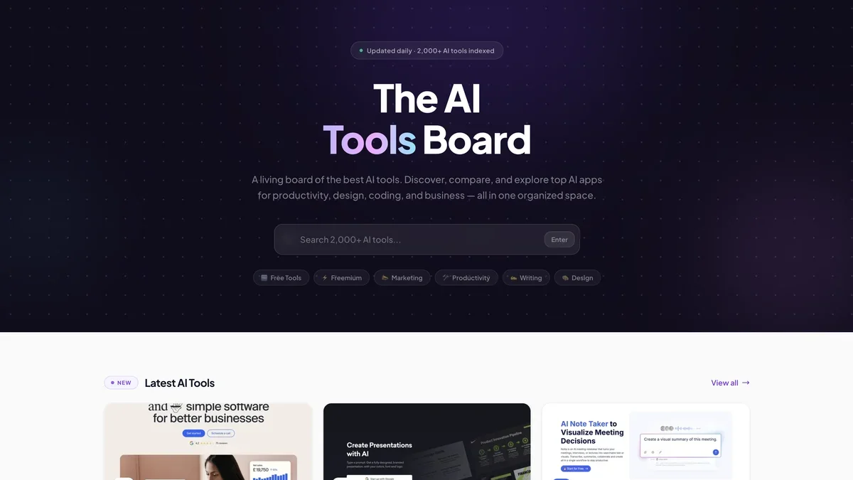 Tool Board screenshot