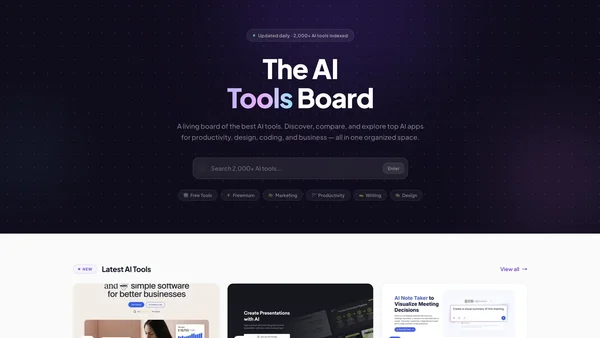 Tool Board screenshot