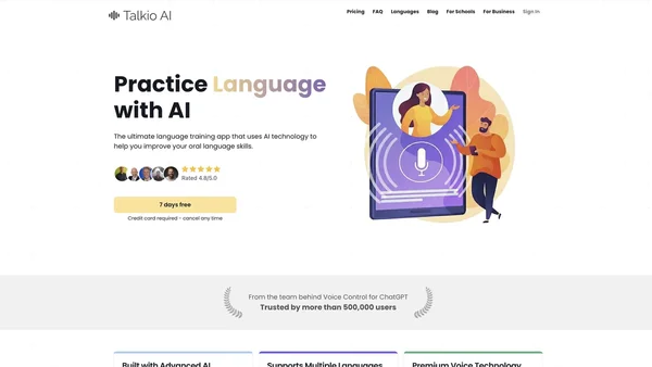 Talkio AI screenshot