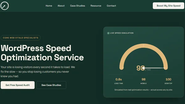 WordPress Speed Optimization Service screenshot