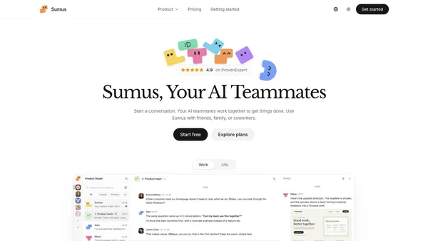 Sumus AI screenshot