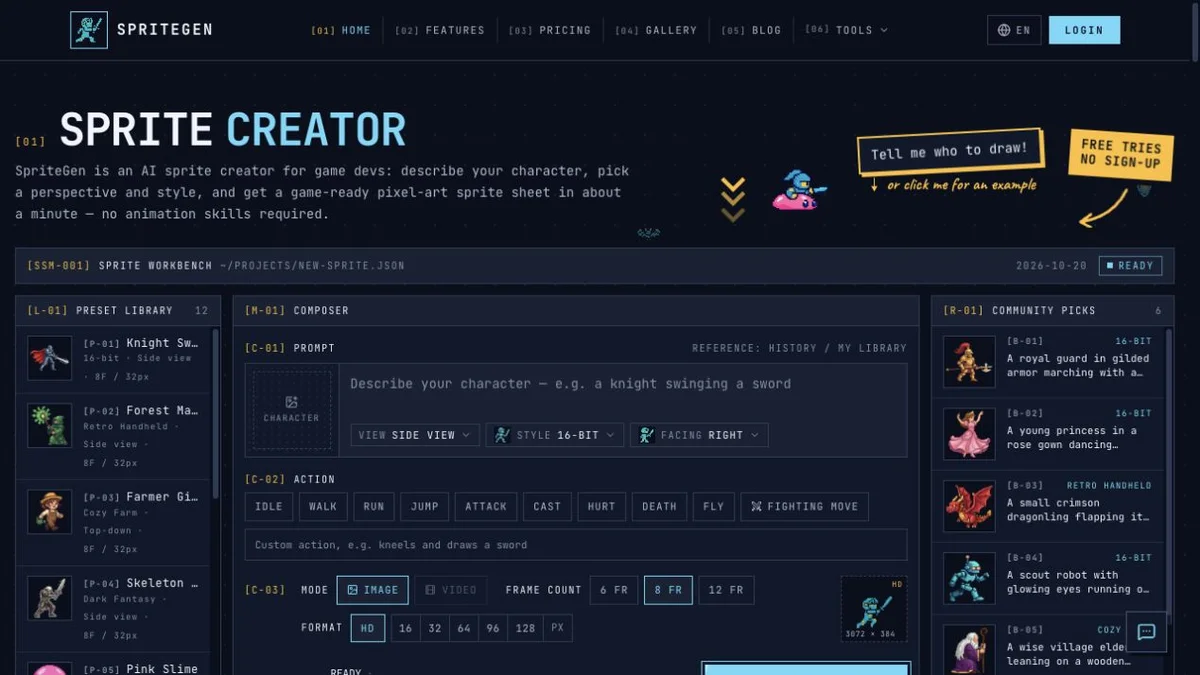 SpriteGen screenshot