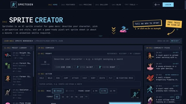 SpriteGen screenshot