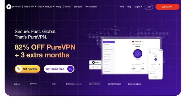 PureVPN screenshot